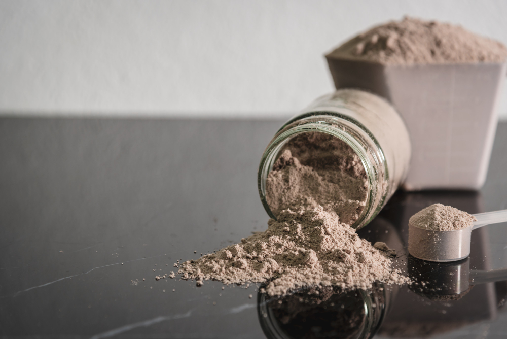 Chocolate whey protein powder